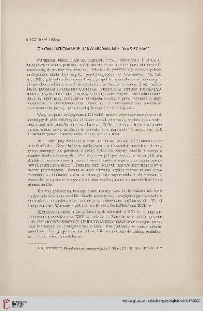 9: Zygmuntowskie obwarowania Warszawy