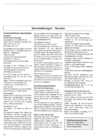 Veranstaltungen - Termine