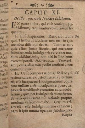 Caput XI. De illo, qui vult lucrari Iubilaeum.