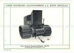 LHL-Raupenschlepper, 50 PS mit Moorplatten und Seilwinde, D.R.P.