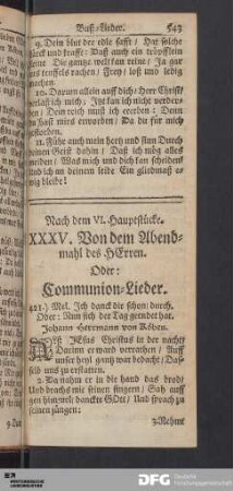 XXXV. Communion-Lieder.