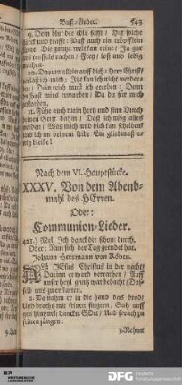 XXXV. Communion-Lieder.