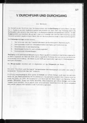 V. Durchfuhr und Durchgang