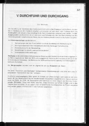 V. Durchfuhr und Durchgang