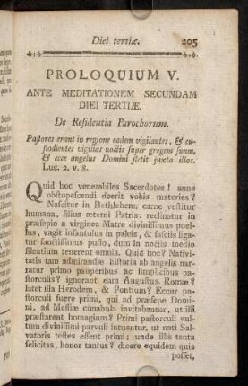 205-211, Proloquium V. Ante Meditationem Secundam Diei Tertiae.