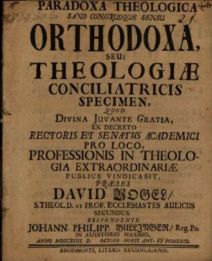 Paradoxa theologica sano congruoque sensu orthodoxa