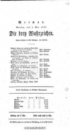 Die drey Wahrzeichen
