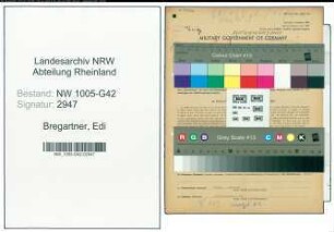 Entnazifizierung Edi Bregartner , geb. 20.10.1905 (Maler)