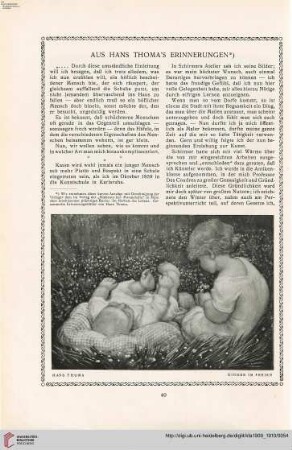 25: Aus Hans Thoma's Erinnerungen