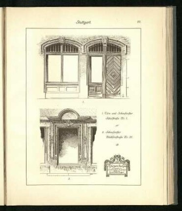 Türe und Schaufenster Schulstraße Nr. 7, Schaufenster Büchsenstraße Nr. 37