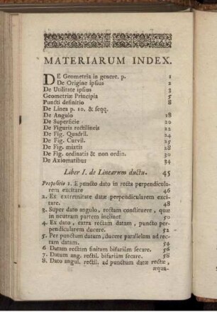Materiarum Index.