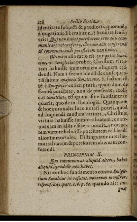 Principium X. Qui communicat aliquid alteri, habet aliquid, quod ille non habet.
