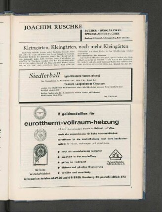 Kleingärten, Kleingärten, noch mehr Kleingärten
