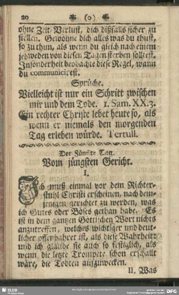 Der Fünffte Tag. Vom jüngsten Gericht : Fünffte Tag. Vom jüngsten Gericht