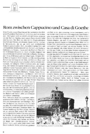 Rom zwischen Cappucino und Casa di Goethe