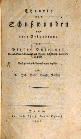 Theorie der Schußwunden