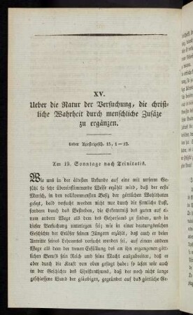 508-517, XV. Ueber die Natur der Versuchung...