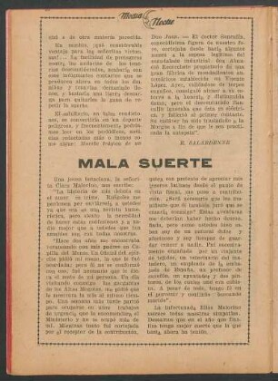 Mala suerte