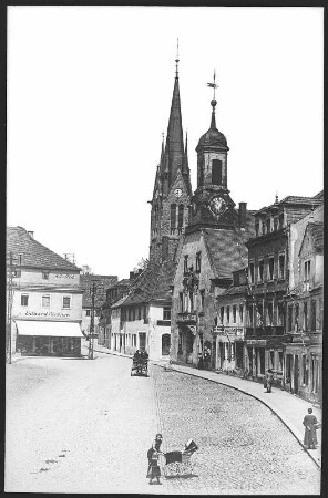 Wilsdruff. Rathaus mit Kirche