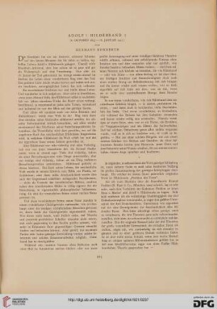 Adolf v. Hildebrand: (6. Oktober 1847 - 18. Januar 1921)