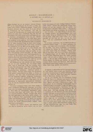 Adolf v. Hildebrand: (6. Oktober 1847 - 18. Januar 1921)