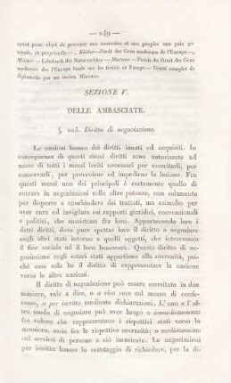Sezione V. Delle ambasciate