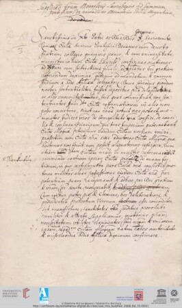 Urkunde : Bittschrift des Klosters Lorsch an Papst Gregor IX.
