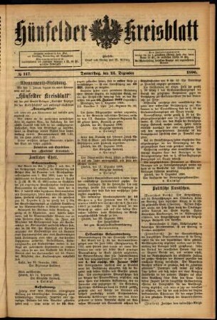 Ausgabe vom Donnerstag, den 24. Dezember 1896.