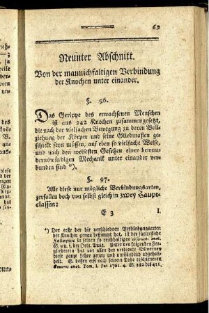 Neunter Abschnitt. Von der mannichfaltigen Verbindung der Knochen unter einander.