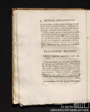 2. Propositio Secunda. Materia magnetica naturaliter inest omni ferro.