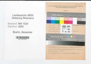 Entnazifizierung Alexander Von Boehn , geb. 30.01.1897 (Oberstleutnant)