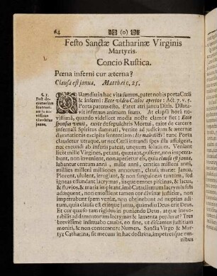 64-87, Festo Sanctae Catharinae Virginis Martyris
