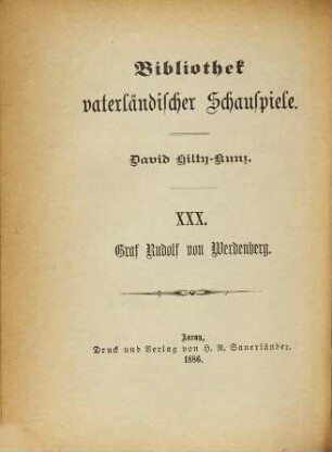 Bibliothek vaterländischer Schauspiele, 30