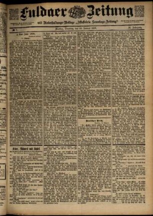 Ausgabe vom Dienstag, den 10. Januar 1899.