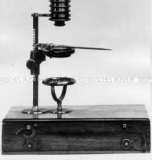 Lupen-Mikroskop nach Leeuwenhoek im Originalkasten