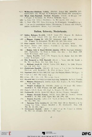 Italien, Schweiz, Niederlande (Nr. 1477-1559)