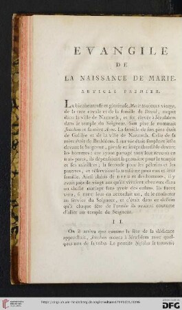 Evangile de la naissance de Marie