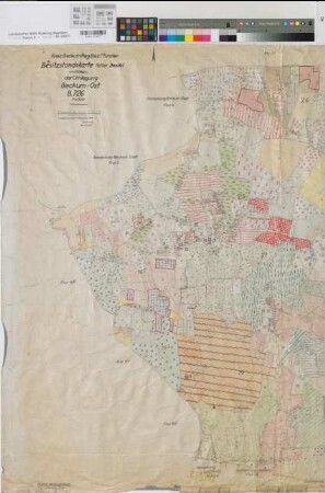 Beckum (Beckum), Umlegung Beckum-Ost, Besitzstandskarte Bl.2 -alter Bestand