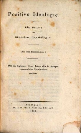 Neue Ideologie : Ein Beitrag zur neuesten Physiologie