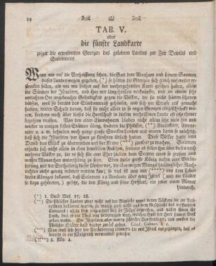 Tab. V. oder die fünfte Landkarte