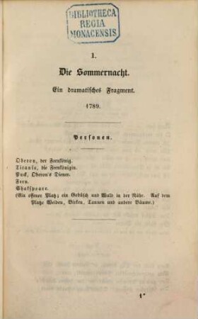 Ludwig Tieck's nachgelassene Schriften : Auswahl und Nachlese, 1