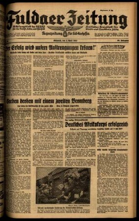 Ausgabe vom Mittwoch, den 02. April 1941.