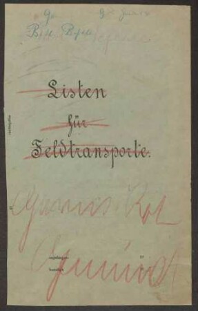 Garnisons-, Regiments- und Bataillonsbefehle an das II. Bataillon des Infanterie-Regiments Nr. 180