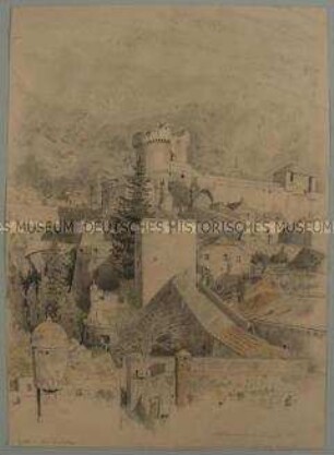 Festungsmauer von Dubrovnik mit dem Turm Minceta