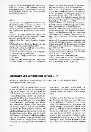 "Verlassen und verraten sind wir alle..."