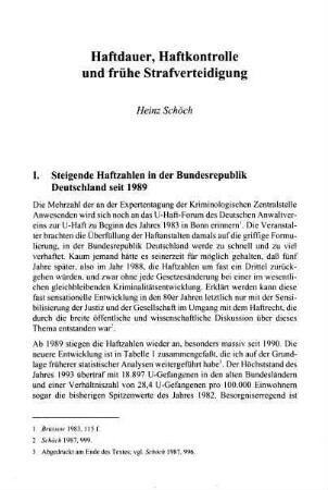 27-50, Haftdauer, Haftkontrolle und frühe Strafverteidigung