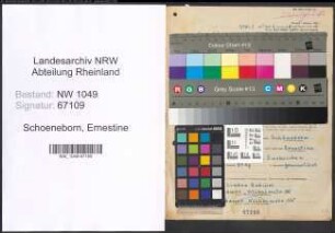 Entnazifizierung Ernestine Schoeneborn , geb. 27.11.1888 (Lehrerin)
