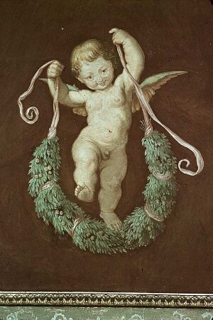 Putto mit Girlande