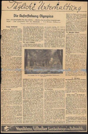 Zeitungsausschnitt; Chemnitzer Tagesblatt Nr. 346