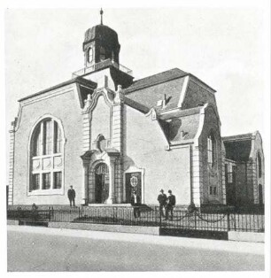 Rastatt, RA; Neue Synagoge, Außenansicht (Zeichnung)